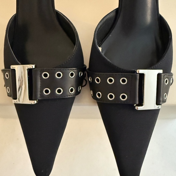 New Tony Bianco black buckle heels